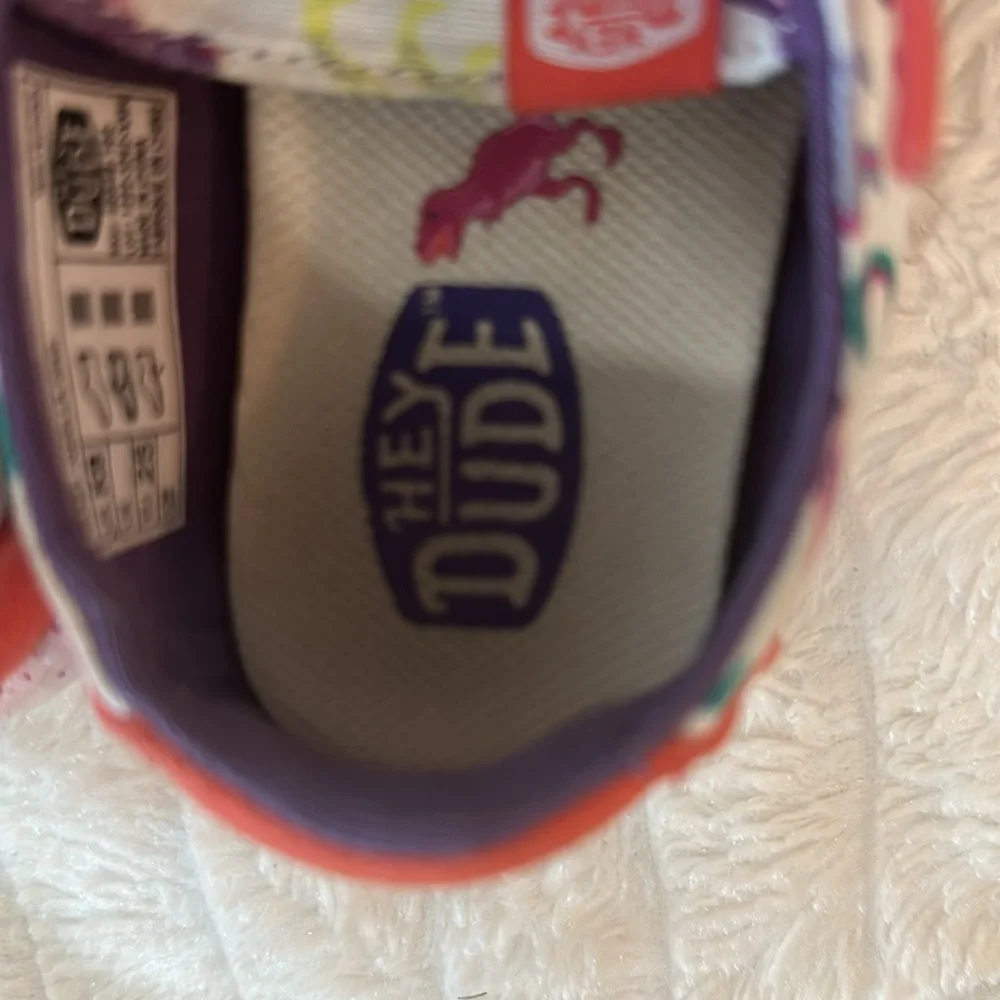 Hey Dude Kids Moccasins with Dinosaur Print - Picture 2 of 7